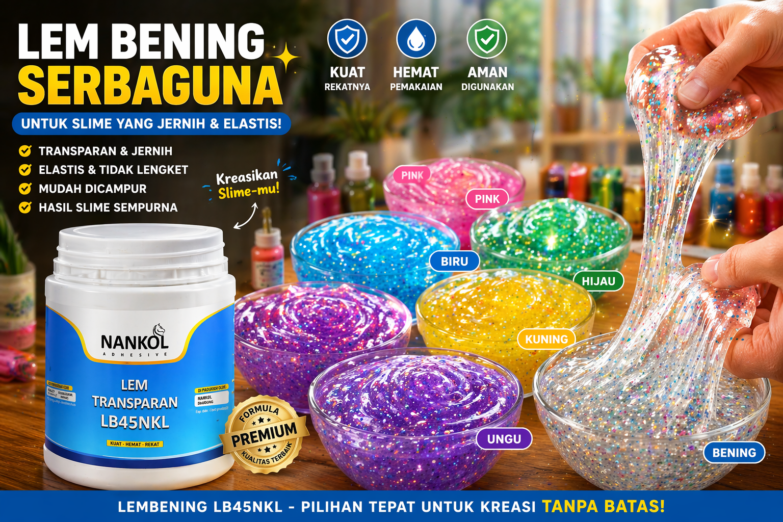 Lem Povinal Slime Clear Glue Nankol LB45NKL