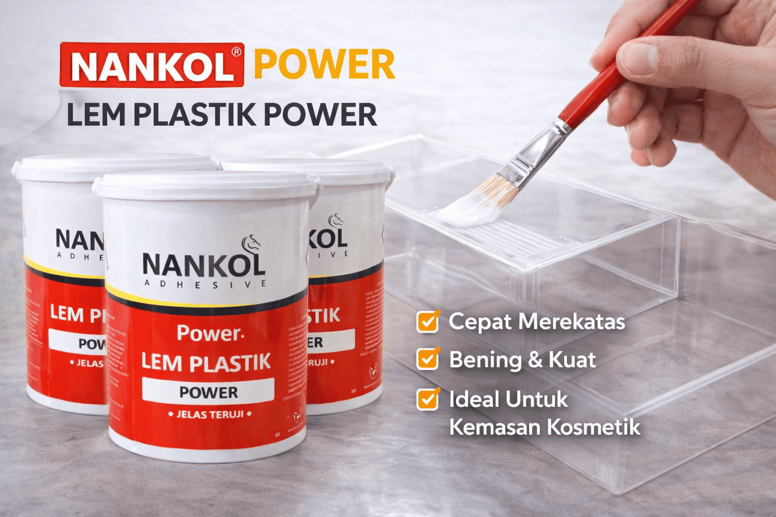 Lem Laminating plastik ke plastik Power